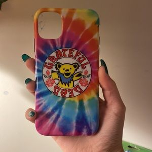 CASELY tye dye iphone 11 grateful dead bear phone case
